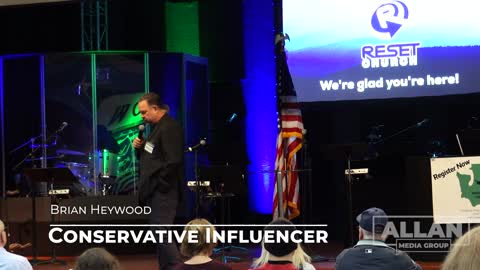 Brian Heywood Conservative Influencer speaks at Reset Church