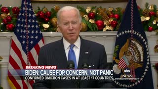Biden calls omicron variant 'a cause for concern, not a cause for panic'
