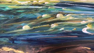 H A S Acrylic Painting Pacific Ocean Illusions