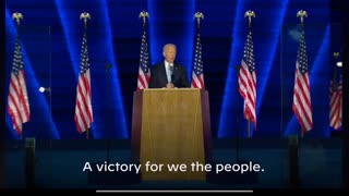 Joe video's victory speech