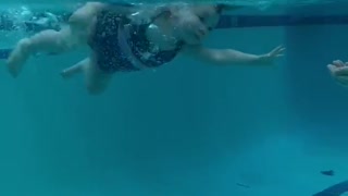 One-Year-old Independent Swimmer