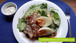 Easy Keto Diet Recipe Bacon Salad with Ranch Dressing