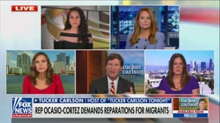 Tucker Carlson Blasts AOC Over Illegal Immigration Stance