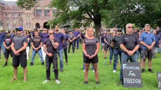 Canadian Police, Firefighters, And Medics Protest Against Mandatory Vaccinations