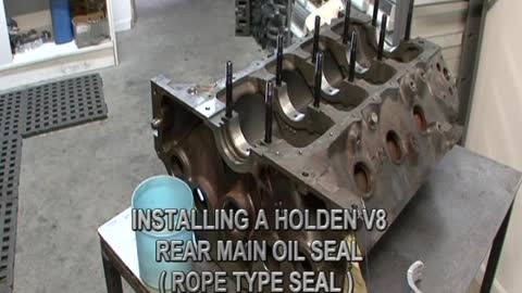 Holden V8 rope rear main seal installation