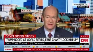 Sen. Coons not happy with crowd booing Trump at World Series game
