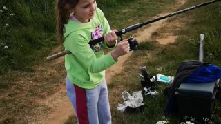 Fishing girl