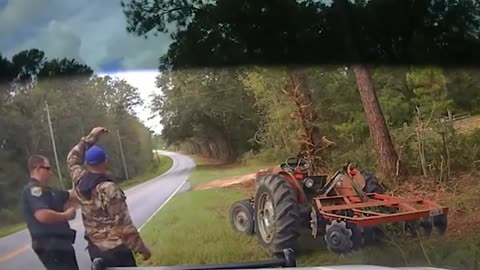 Deputy stuns man pulled over on stolen tractor