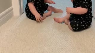 Identical Twin Besties Play Together