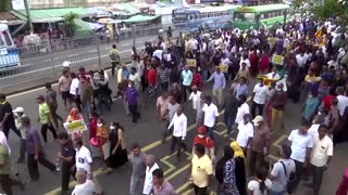 Sri Lanka opposition protest, demand government's resignation