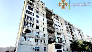 Ukraine footage shows 'missile damage' in Odesa
