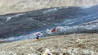 Fast Lava Flow After Volcanic Eruption