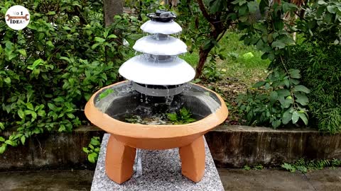 How to make amazing aquarium fountain using rice husk stove