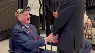 French President Macron Honors American World War II Veterans