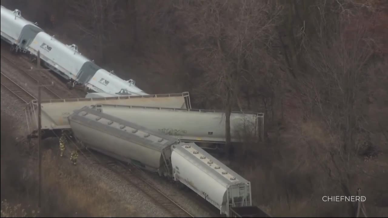 BREAKING Train Carrying Hazardous Materials Derails in Detroit, Michigan