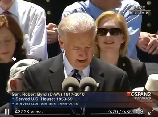 ROBERT BYRD THE LONGEST SERVING SENATOR IN US HISTORY. HE WAS ALSO THE EXALTED CYCLOPS OF THE KU KLUX KLAN.