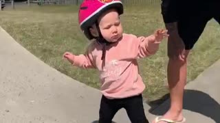 Little Girl Learned How to Skate Before She Could Walk
