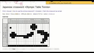 Nonograms - Olympic Table Tennis