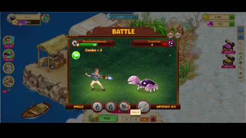 [GamePlay] How to Fight Cursed Crab on Taonga: Island Farm (Browser Game)