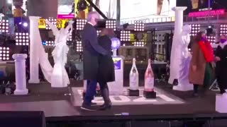 De Blasio Celebrates in Times Square After Telling People Not to Celebrate in Times Square