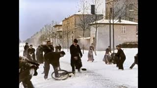 Snowball Fight From 1896 In Lyon, France (124 years ago)