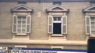 Older video: Hologram Pope vanishes into thin air, on the window in Vatican.