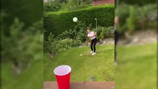 This Girl is ready for the PGA, Amazing golf trick shot!