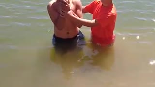 Jeff baptizing Ralph