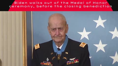 BIDEN BLUNDER: Biden walks out before end of Medal of Honor ceremony