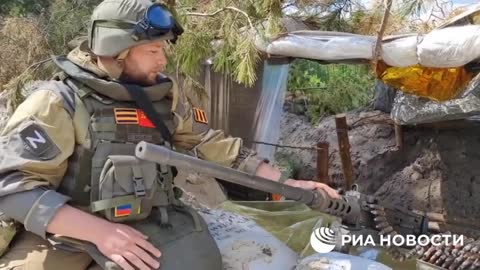 Ruská armáda zabavila u Izjumu ukrajinským nacistům americké těžké kulomety