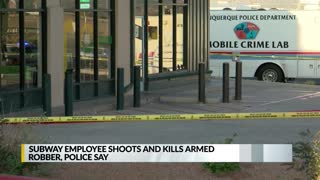 POLICE: SUSPECTED ROBBER SHOT, KILLED BY SUBWAY EMPLOYEE NEAR ALBUQUERQUE AIRPORT