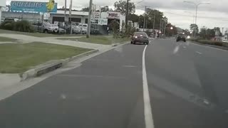 driver get mad after crashing into dash cam driver
