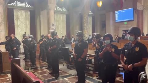 Riot Police Got Called Into LA City Council Meeting