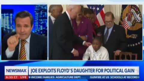 SICK. Joe Biden Creeps on George Floyd's Daughter After Texas School Shooting -- Rubs Her Cheeks