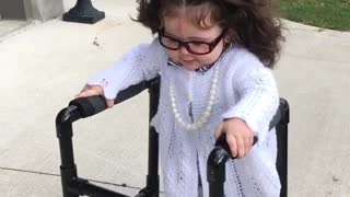 Baby shows off hilarious grandma Halloween costume