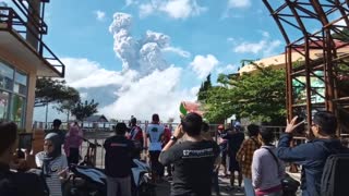 Merapi eruption.