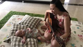 Mommy singing super sweet song for her baby