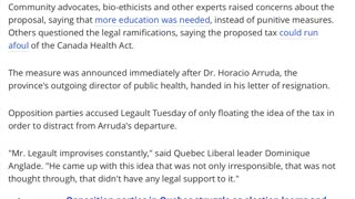 Quebec BACKTRACKS on the "Tax on the Unvaxxed" - TRUST THE SCIENCE! Viva Frei Vlawg