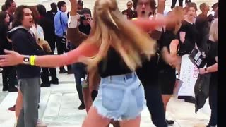 Girl Attacks Trump And Kavanaugh Supporter