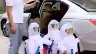 Kids going to school funny covid 19