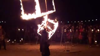 Slow motion fire show!