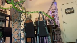 Man Builds 13-Foot-Tall Knex Roller Coaster That Travels Through His Apartment