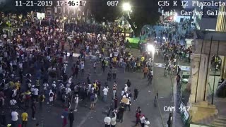 Video: Así fueron las cuatro horas de tensión y daños después de la marcha en Bucaramanga