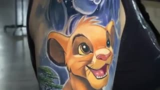 Artist Draws Mind-Blowing 'Lion King' Tattoo