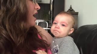 Baby Gets Emotional When Mom Sings Opera!!
