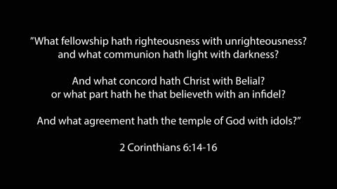 What Fellowship? - Bruce Tyson - 2 Corinthians 6:14-16