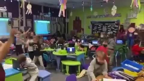 Kids finding out they no longer have to wear masks!