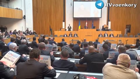 WHOA! Members of Austria Parliament WALK-OUT for Zelensky Video Speech