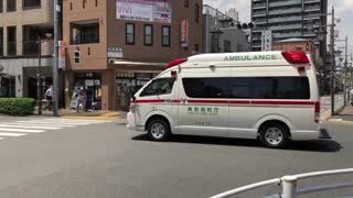 Japan Ambulance crossing an intersection
