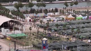 Festival goers leave site of fatal stage collapse in Spain